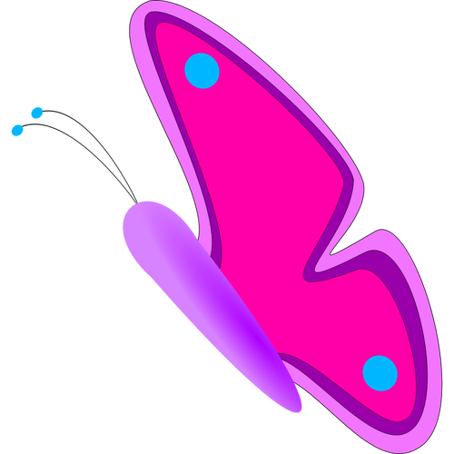Rosa sommerfugl vektorgrafikk utklipp