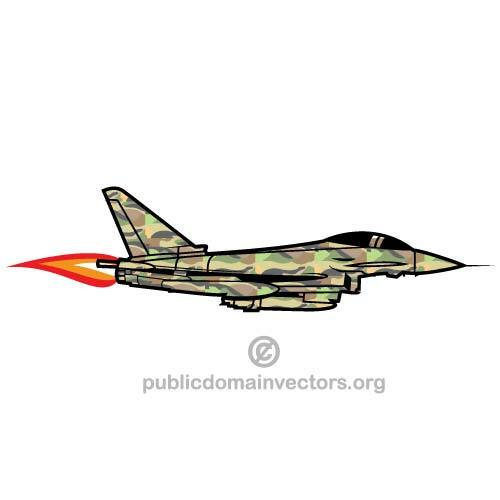 Avion militaire vector image