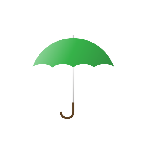Ilustraţia vectorială de umbrela verde