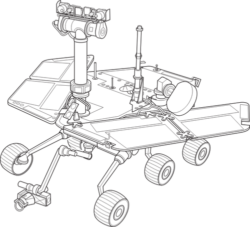 Exploración de la NASA prediseñadas Rover vehículo vector