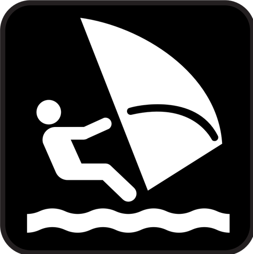 Piktogram dla windsurfingu wektor clipart