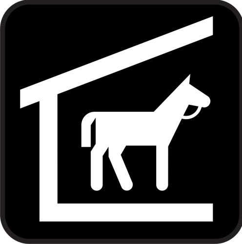 Pferd-stabil-Symbol