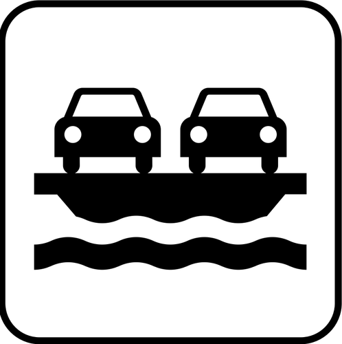 अमेरिका के नेशनल पार्क मैप्स pictogram एक वाहन फेरी वेक्टर छवि के लिए