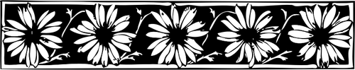 Dessin de bordures décoratives de daisy vectoriel