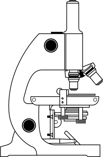 Vektorgrafikk utklipp av av en enkel mikroskopet