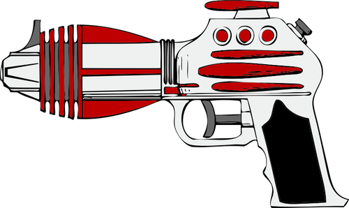 Vector illustration of ray gun