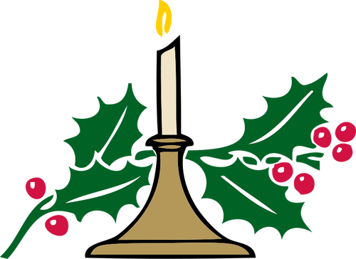 Vánoční svíčka vektor