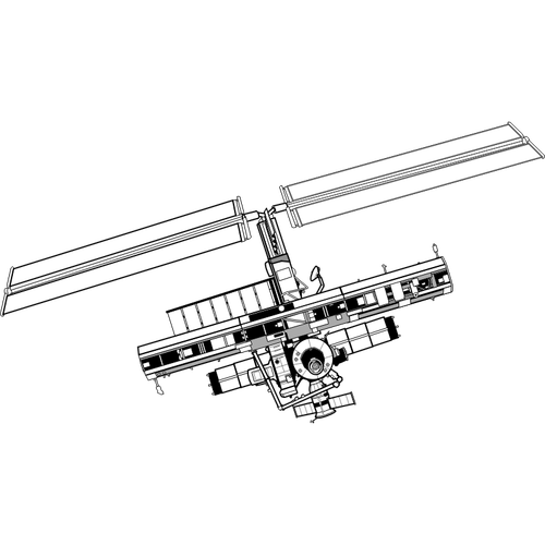 ISS ritning vektor illustration