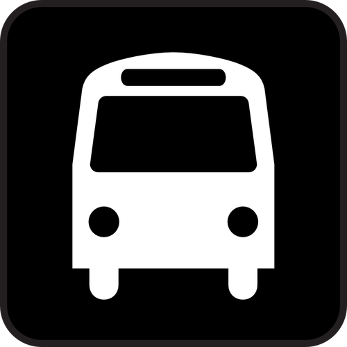 Piktogram för busshållplats vektorbild