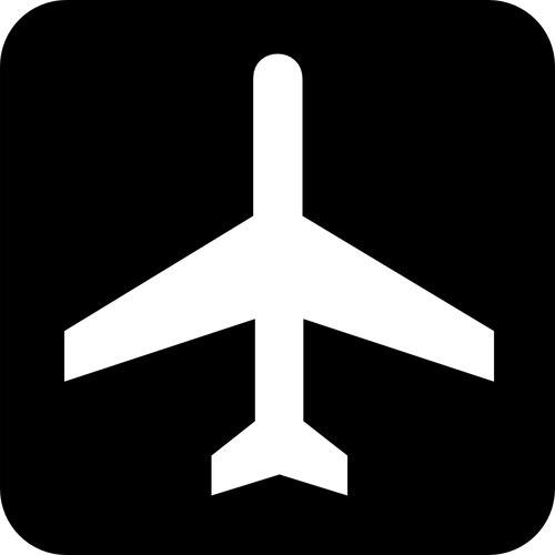 Пиктограмма для аэропорта векторное изображение