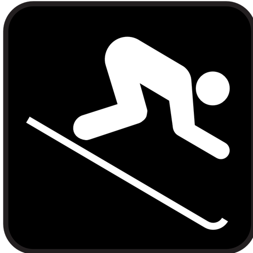 Piktogramm für Skifahren Vektor-Bild