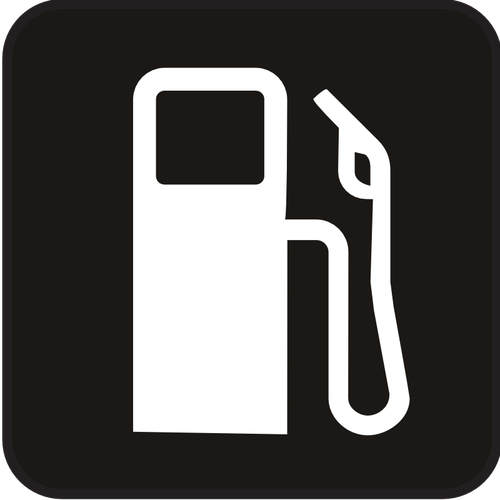 Piktogram för bensinstation vektorbild