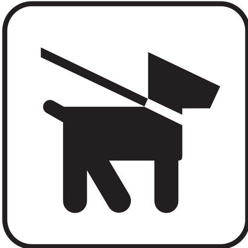 美国国家公园地图象形图允许狗走在领导只矢量图像