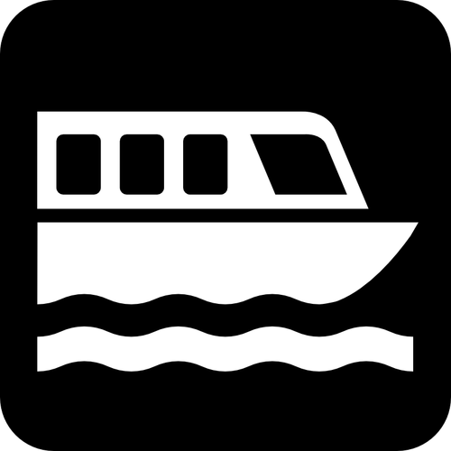 Piktogramm für Boot-Dock-Vektor-Bild