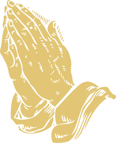 Modlitwa ręce grafiki wektorowej