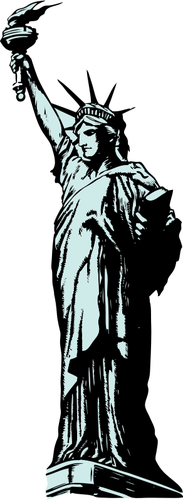 Standbeeld van Liberty vector illustraties