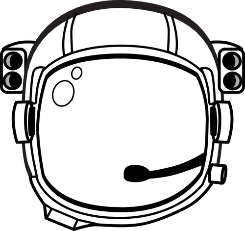 अंतरिक्ष यात्री हेलमेट वेक्टर छवि