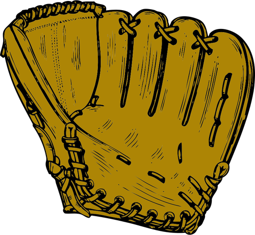 Imagen de vector de guante de béisbol