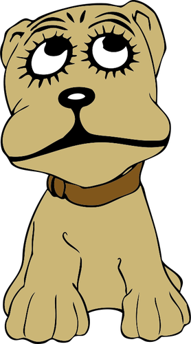 漫画の犬の肖像画のベクトル図