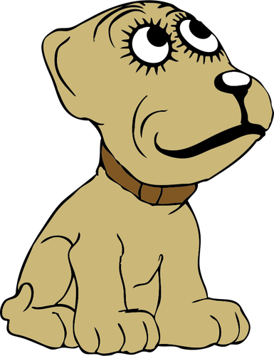 Desenho vetorial de cão dos desenhos animados