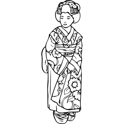 Vektor-ClipArts von starren geisha