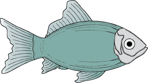 Generische blauer Fisch-Vektor-illustration