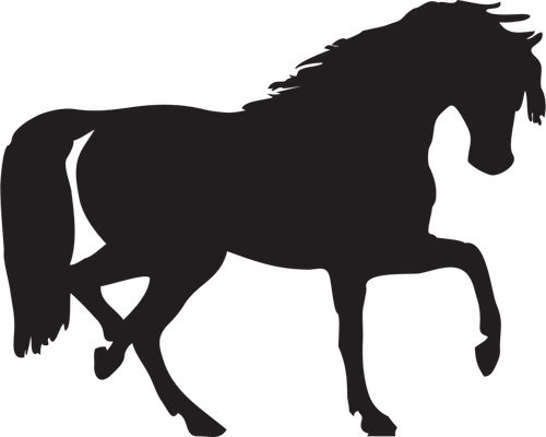 Paard silhouet vector