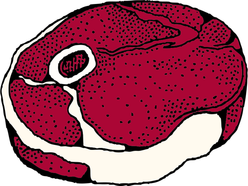 Immagine vettoriale bistecca di gamba