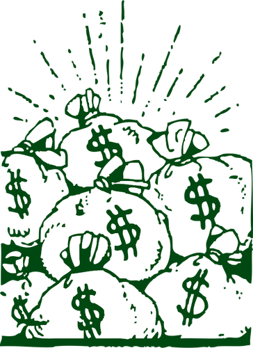Bolsas de dinero vector illustration