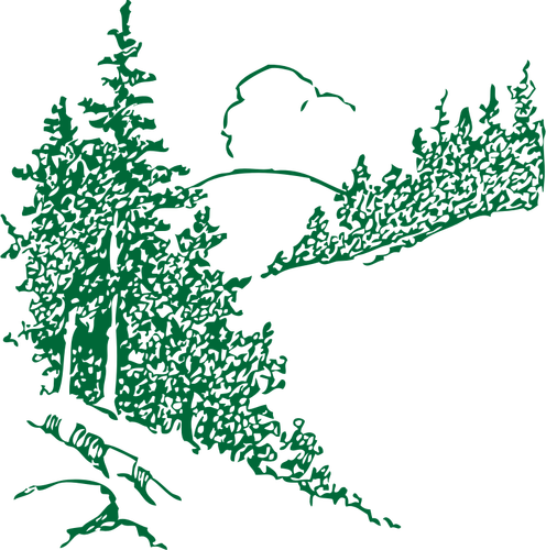 Pines i fjellet vektoren bildet