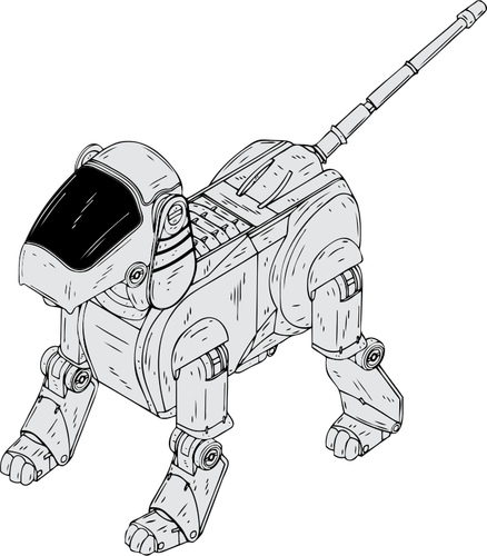 Vektorbild av hund robot