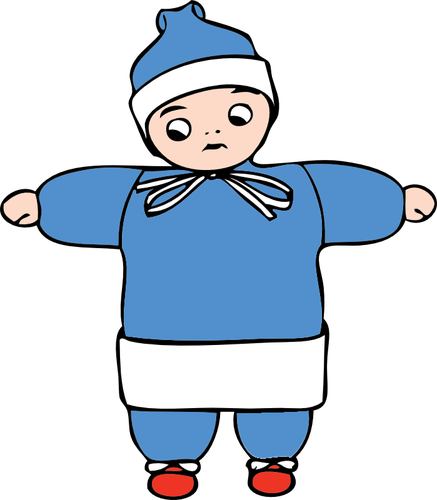Ребенок в зимней одежде векторное изображение
