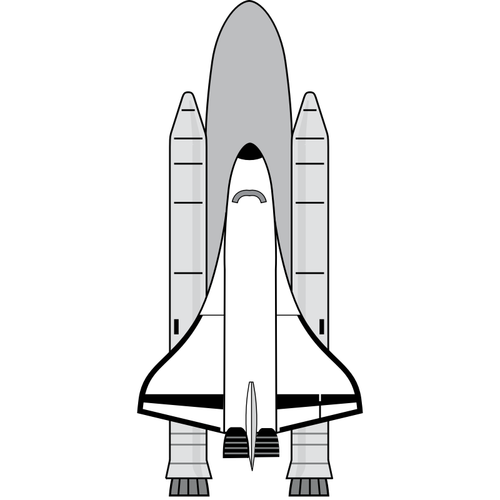 Space Shuttle bereit auszuziehen, Vektorgrafik