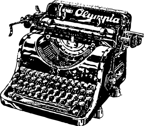 Desenho vetorial de máquina de escrever