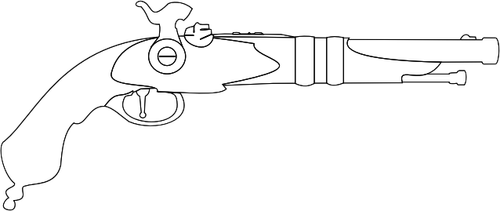 Perkusi cap musket pistol vektor gambar
