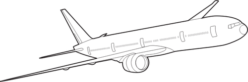 Matkustajan lentokoneen vektorikuva