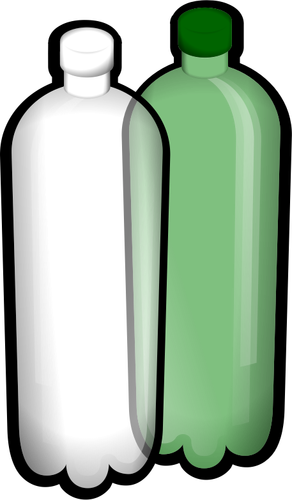 בתמונה וקטורית שני בקבוקי מים