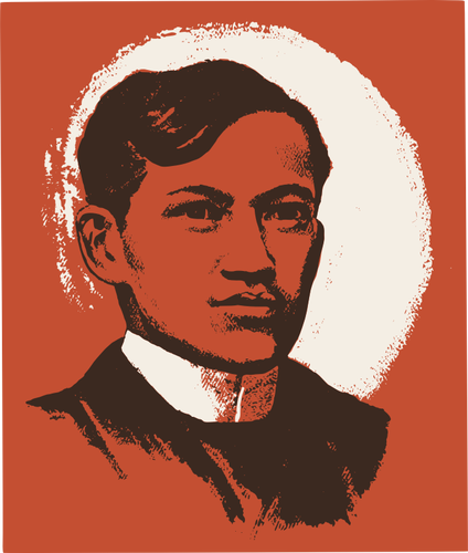 Retrato de Jose Rizal vector