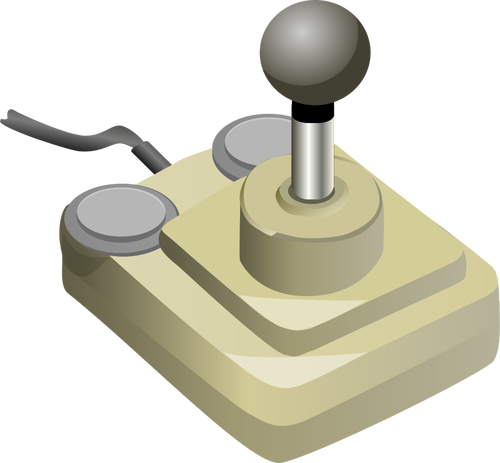 Ilustración de vector de joystick videojuegos beige y gris