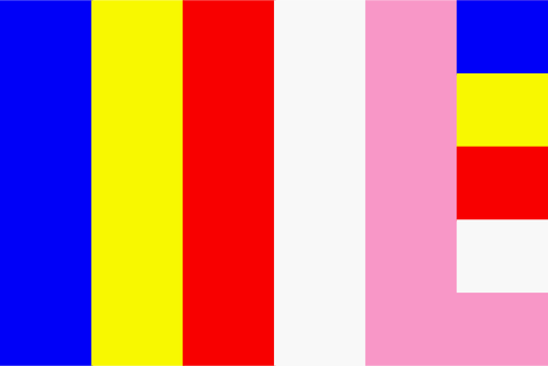 Jodo Shinshu buddhistiske flagg vektor image