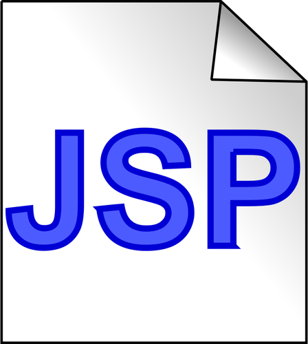 JSP Seite Symbol Vektor-Bild