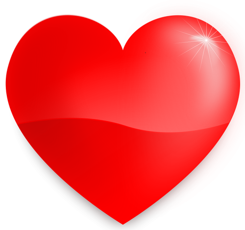 Vektor illustration av rött hjärta