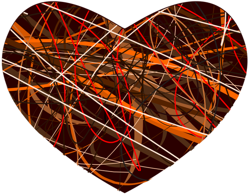Vektorgrafikk utklipp av spraglete hjerte