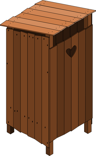 Immagine vettoriale chiuso latrina legno