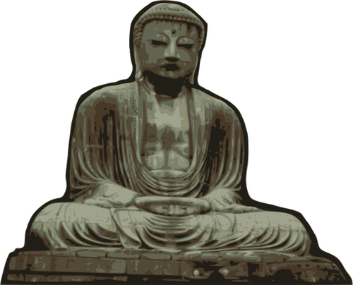 Ilustraţie vectorială a statuii lui Buddha