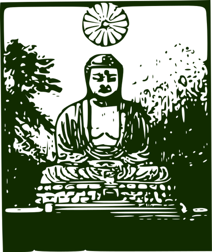 Desenho vetorial de Buda