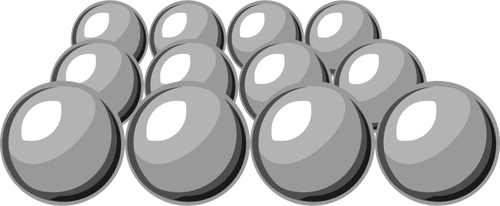 Sélection de nuances de gris boules vector image