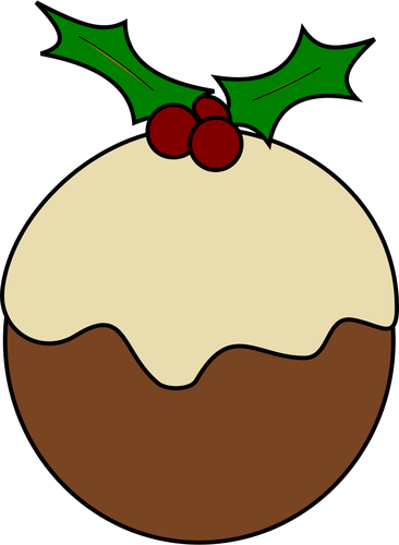 Le Christmas pudding vector