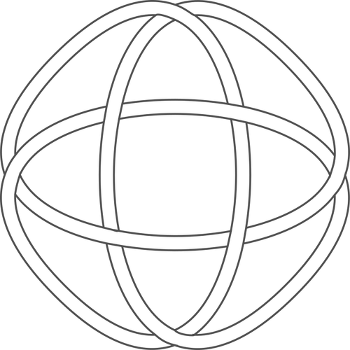 Imagen de interminable nudo celta en blanco y negro