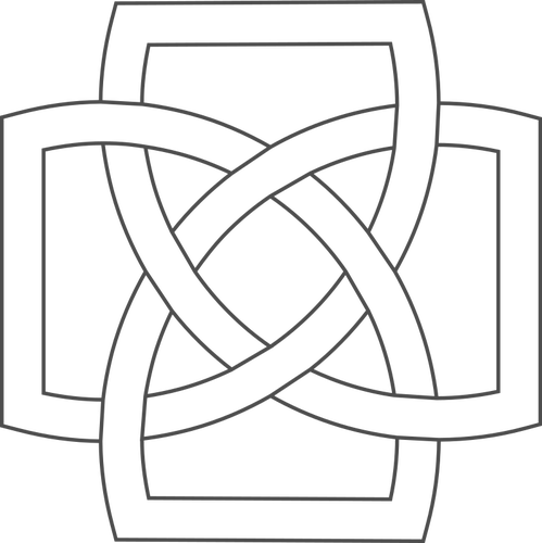 Ilustracja prosty kwadrat w kształcie koniczyny irlandzki projekt
